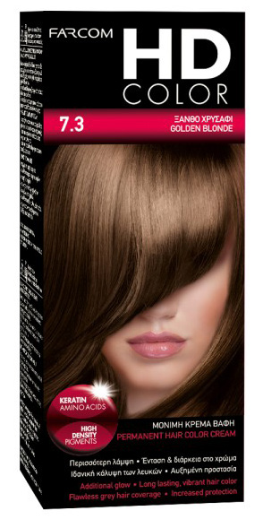 FARCOM HD HAIR COLOR 60ML 7.3 COLOR 60ML 7.34